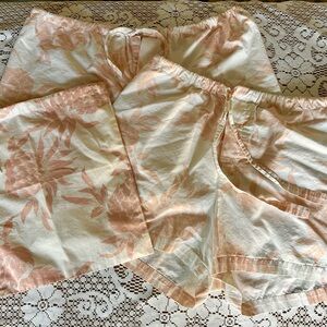 Kiyomi Pajama shorts 100% Cotton loungewear large
